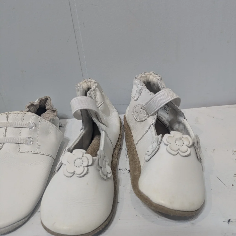 Robeez Lot Of‎ 3 Leather Baby First Walker Shoes Size 12-24mo